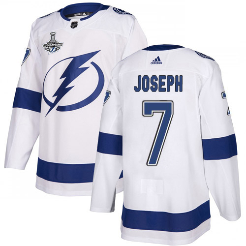 Adidas Tampa Bay Lightning Men #7 Mathieu Joseph White Road Authentic 2020 Stanley Cup Champions Stitched NHL Jersey->tampa bay lightning->NHL Jersey